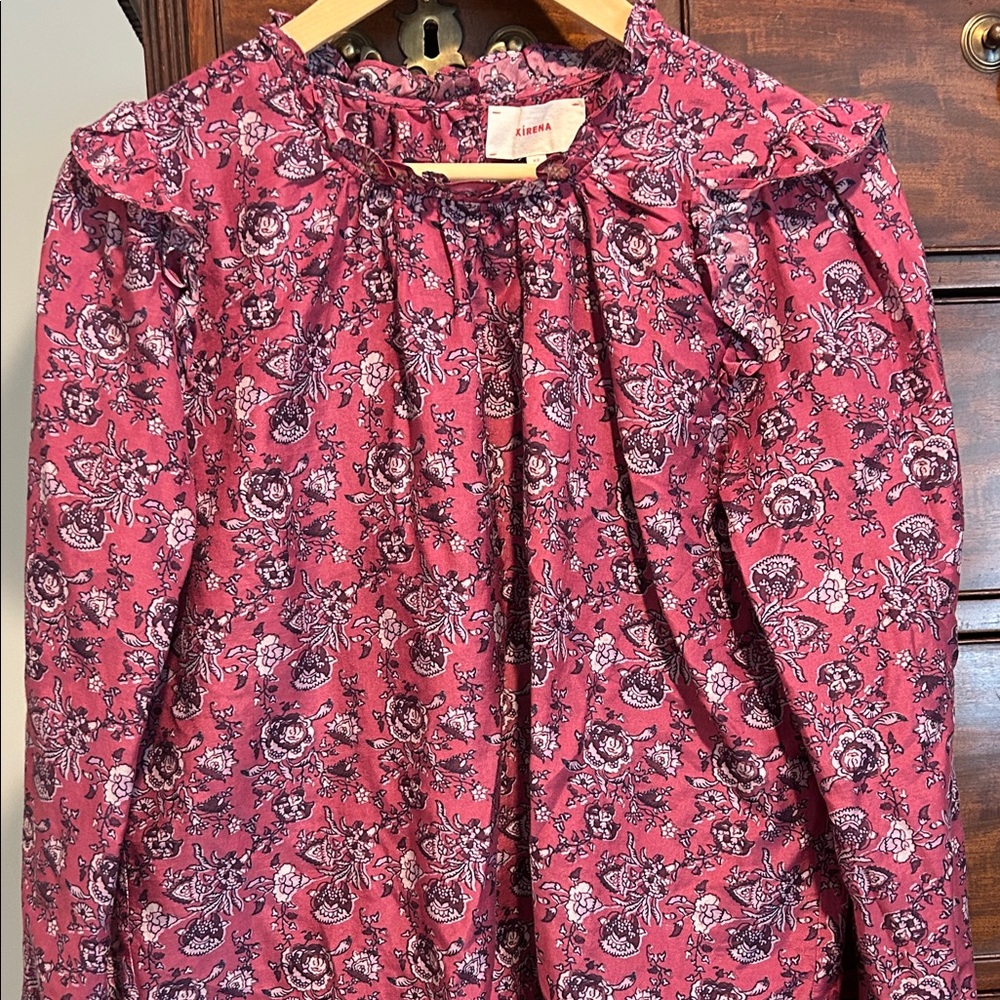 XiRENA Floral Pink Blouse